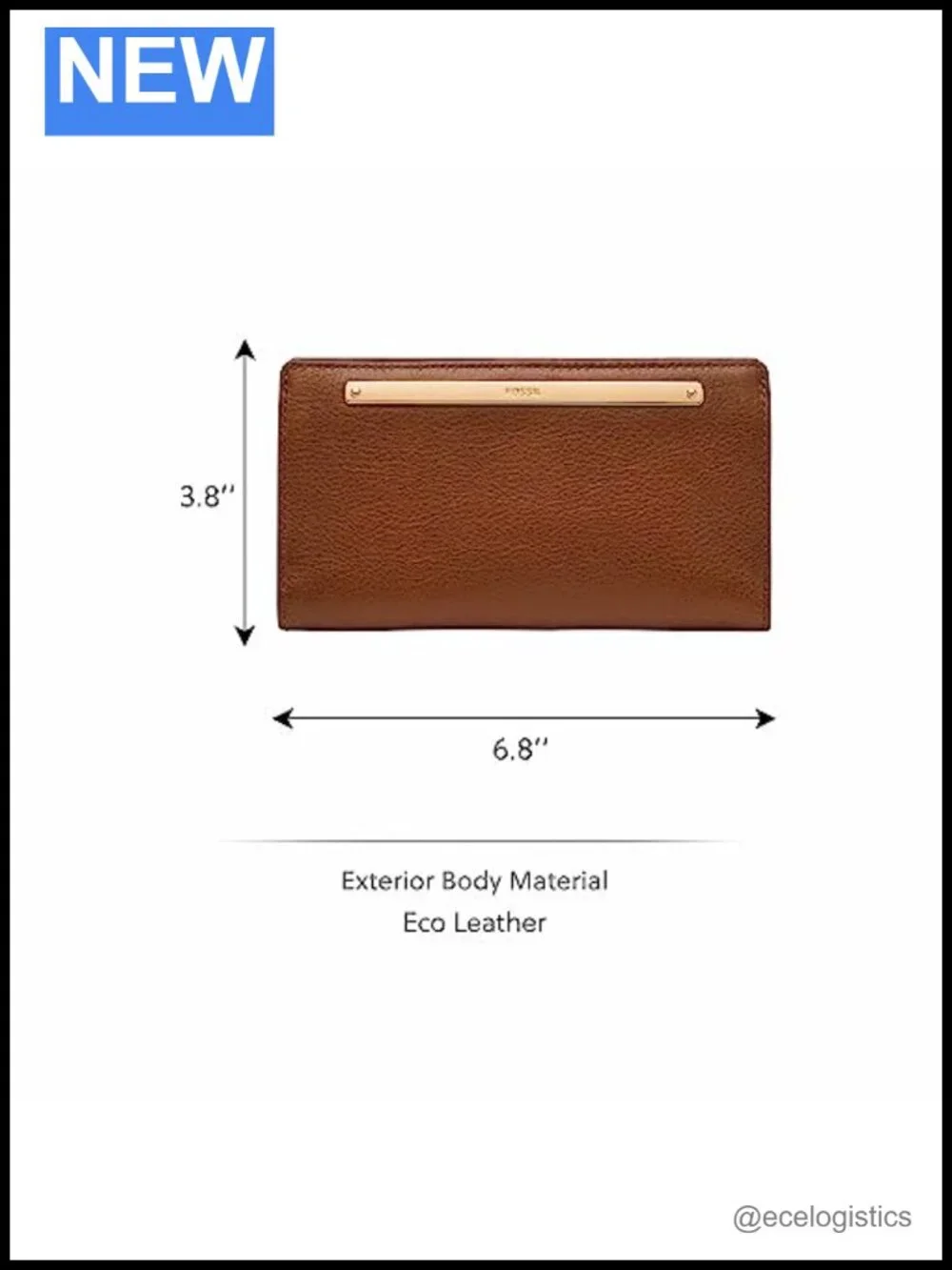 Faux Leather Slim Bifold Wallet with Magnetic Snap & Zip Pocket